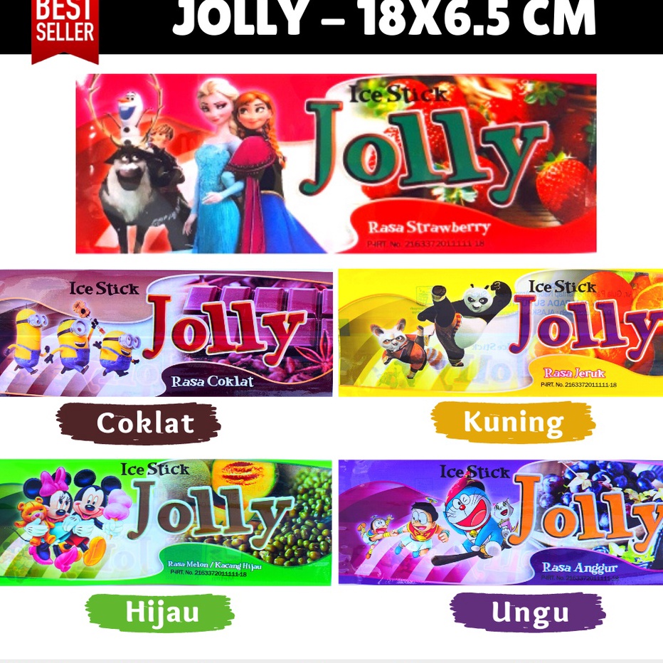 

NGDK9478 (D2289) KEMASAN JOLLY PLASTIK ES KRIM BUNGKUS ES LOLI ISI 100Pcs MURAH