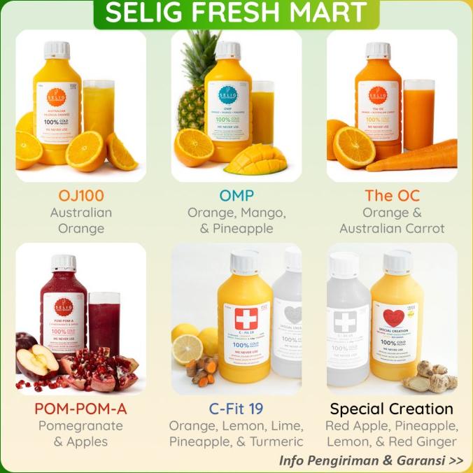 

Jus Buah Jeruk & Wortel Cold Pressed Juice - Selig Fresh Mart - 1150ml