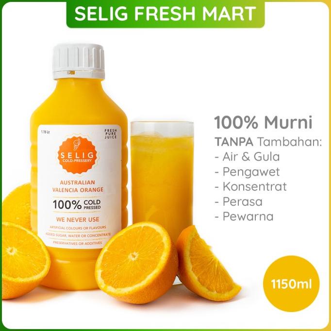 

Cold Pressed Juice 100% Orange Jus Buah Jeruk 1150ml Selig Fresh Mart