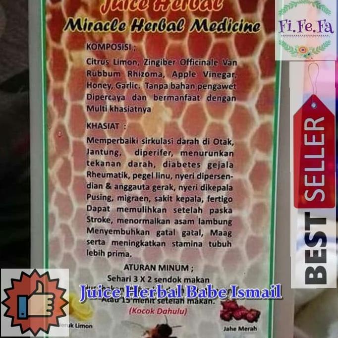 

Ramuan herbal jus bawang putih madu lemon jahe merah cuka apel sehat