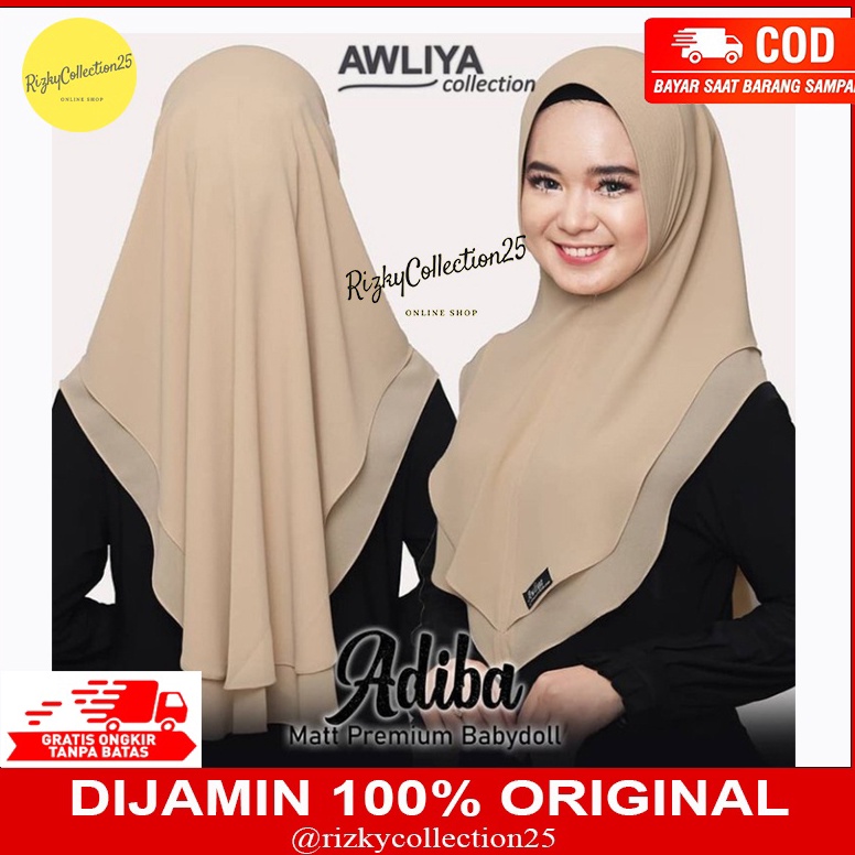 [KA876] TERMURAH KHIMAR AWLIYA ADIBA / KHIMAR 2 LAYER / KHIMAR AWLIYA TERBARU/ JILBAB ORI AWLIYA CER