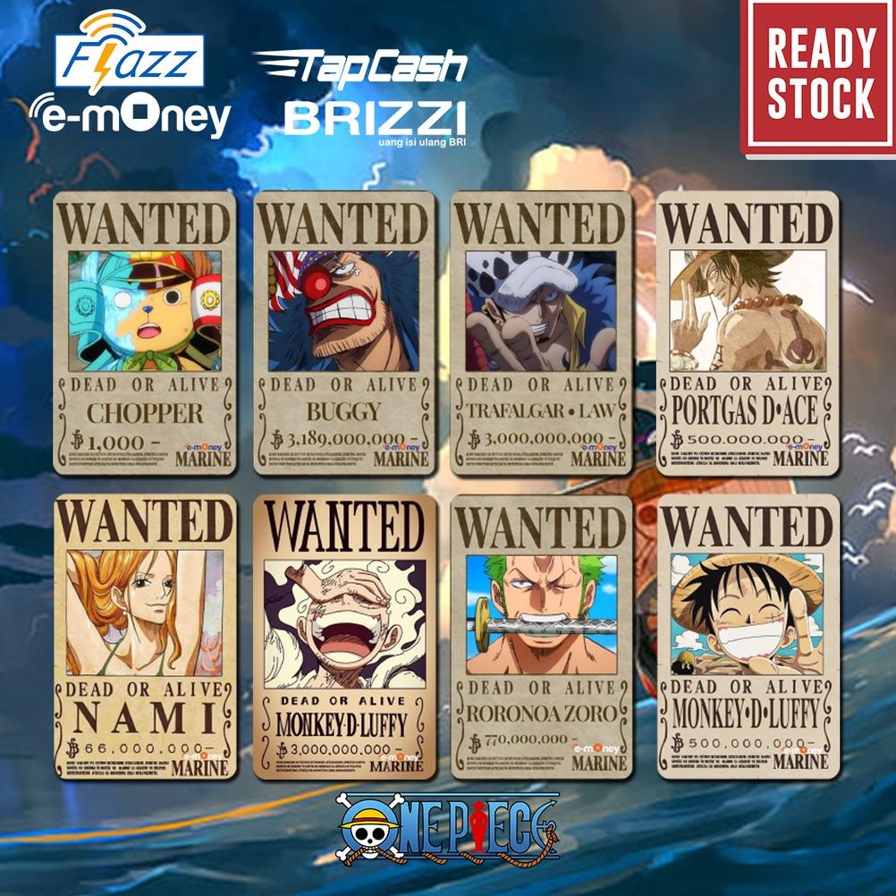 TODAY SALE EMONEY MANDIRI FLAZZ BCA GEN 2 BRIZZI TAP CASH CUSTOM ANIME ONE PIECE CARD KARTU E TOLL F