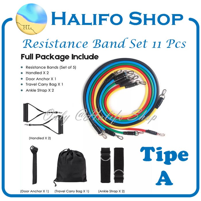 RESISTANCE BAND SET / ALAT FITNES RUMAH / HOME GYM ORIGINAL