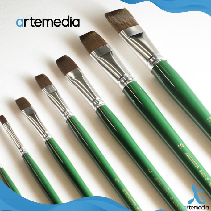 

Kuas Lukis Artemedia 6400B Flat Mightlon Brush Long Handle Terbaik Dikelasnya