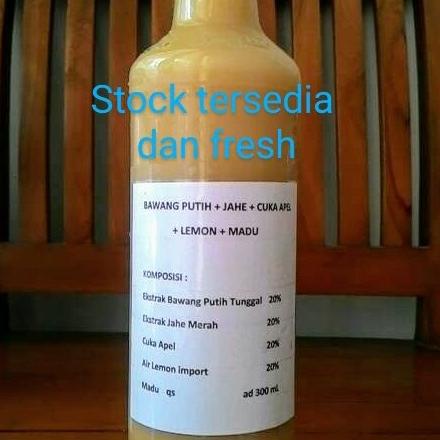 

JUS BAWANG PUTIH TUNGGAL+JAHE+LEMON+CUKA APEL