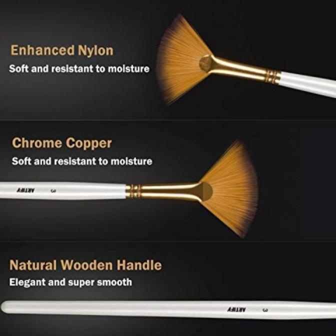 

18Pcs Alat Lukis Kuas Cat Air Minyak/Kuas Alat Lukis Set/Art Brush Set Terbaik Dikelasnya