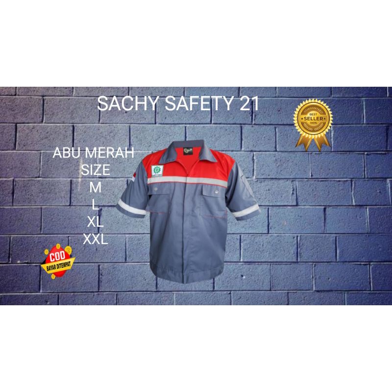 Baju proyek safety K3 baju wearpack kerja lengan pendek