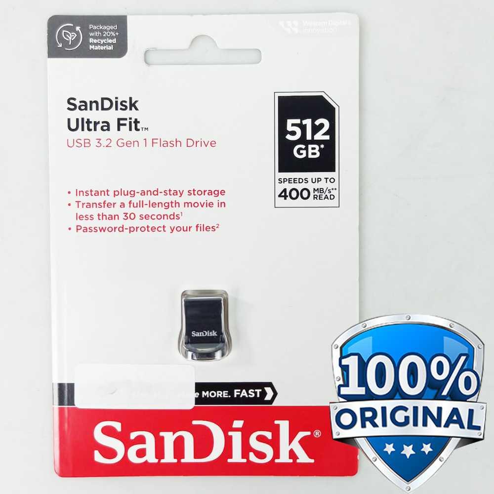 SanDisk Ultra Fit USB 3.1 Flashdisk - 512 GB