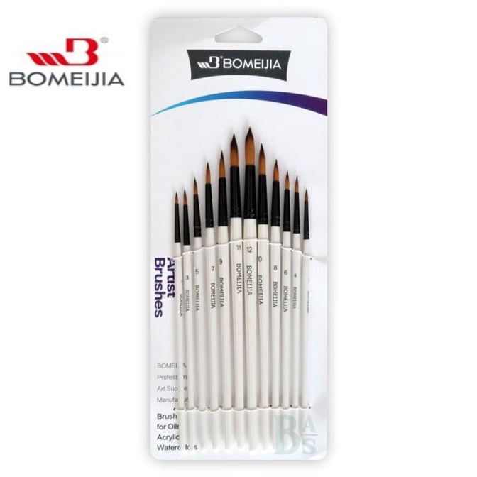 

Bomeijia Artist Brush Round 12Pcs Terbaik Dikelasnya