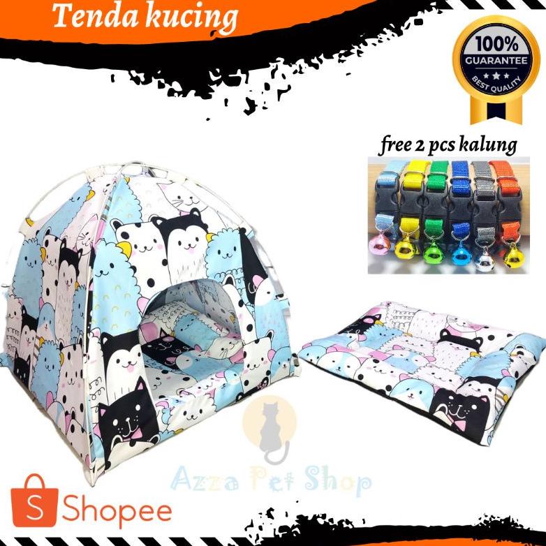 bisa cod tenda kucing anjing murah bahan satin include bantal kucing MURAH MERIAH
