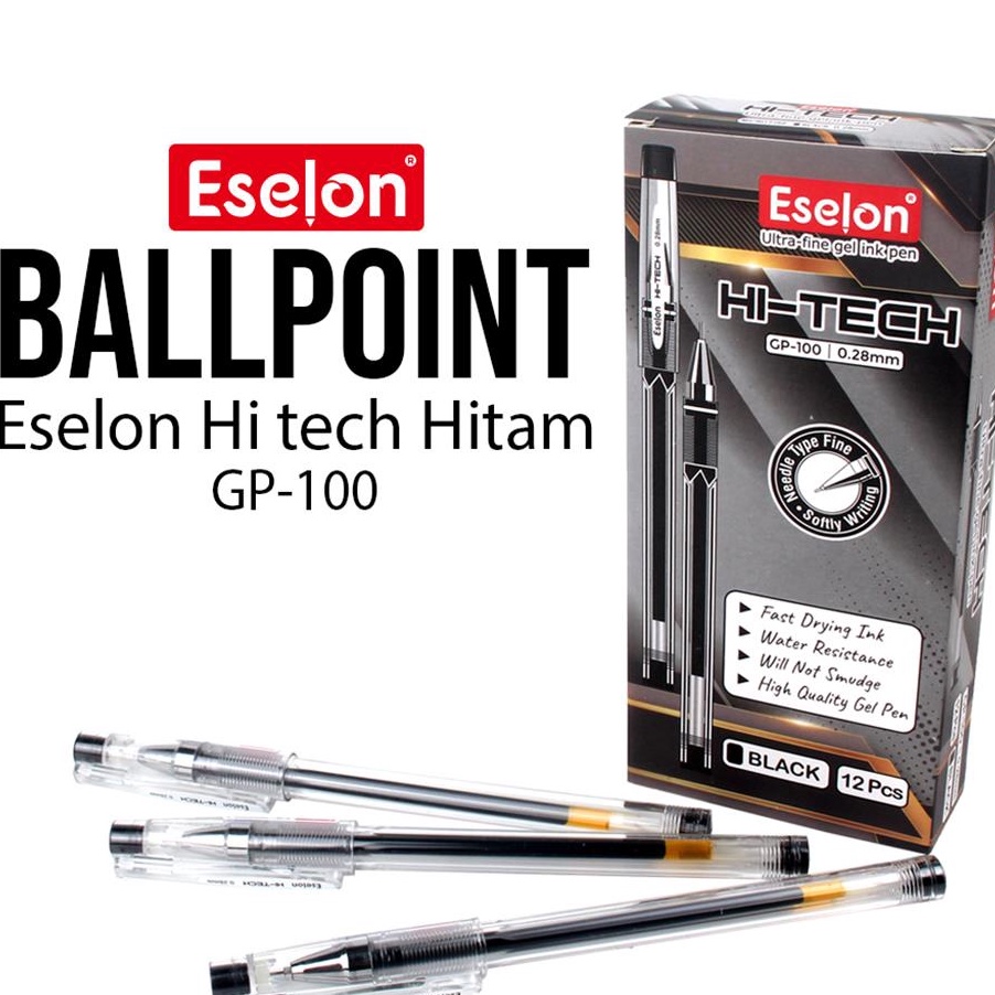 

ZPBR1193 8.8 12pcs Pulpen Hi-Tech 0.28 Eselon GP-100 / 1pack Pulpen Hitech