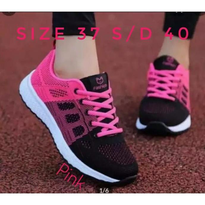 Sepatu Kets Running Wanita Fashion Sport Olahraga Jogging Lari Spatu Cets Sneakers Shoes Seoatu Sene