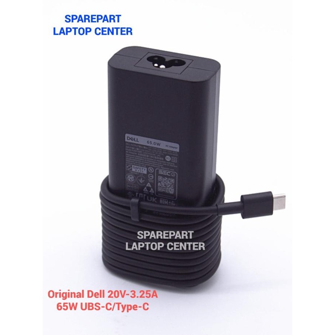 Adapter Charger Dell 65W Type-C Dell Chromebook 13 3380 5285 5289 7275