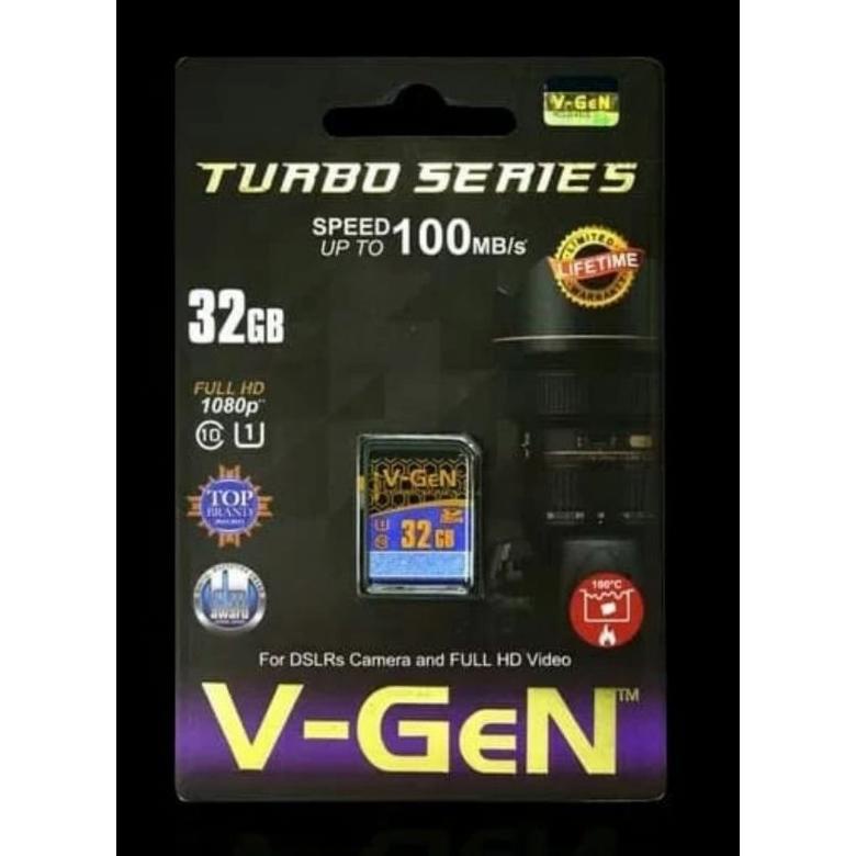 TERBARU MEMORY CARD VGEN V-GEN MICRO SD TURBO SERIES ADAPTER 8GB 16GB 32GB 64GB 128GB 256GB CLASS 10