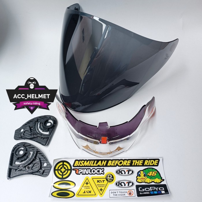Terlaris Paket Ganteng Visor + Spoiler Kyt Galaxy, Dj Maru, Ink Centro