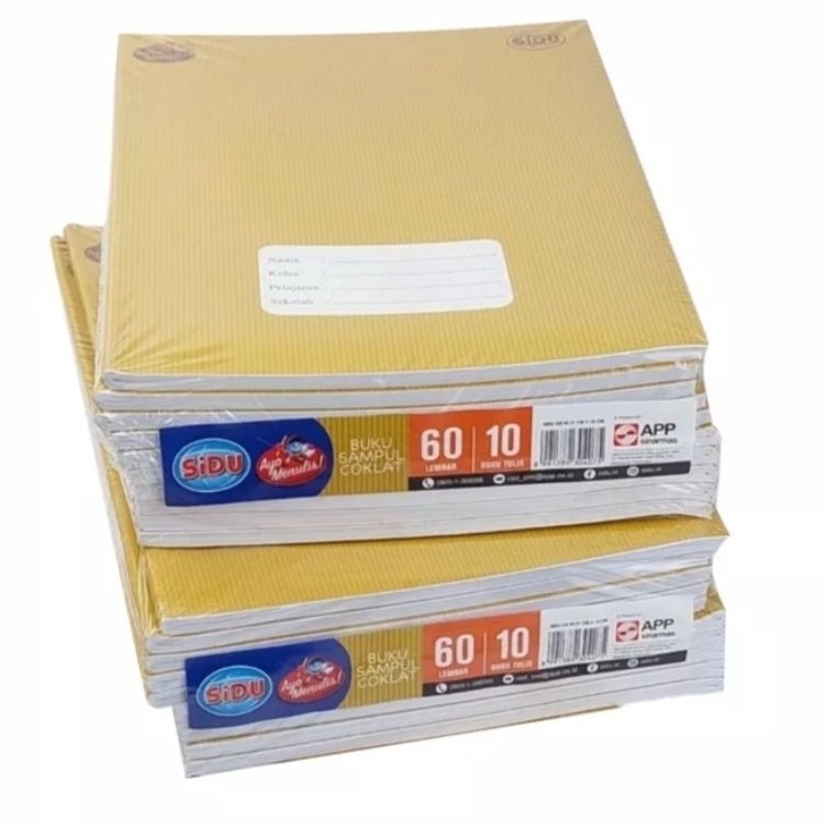 

↑Best Terlaris➮ Buku tulis SIDU sampul coklat isi 30/40/60 lembar (10 buku) 092 ☍