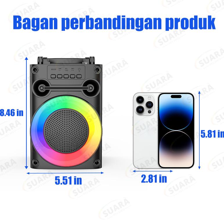 TERBAIK SPEAKER PORTABLE BLUETOOTH KOTAK SUARA OUTDOOR KARAOKE BLUETOOTH PORTABEL FM TWS TOMBOL KONT