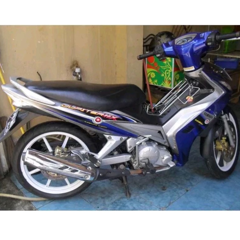 stripping sticker lis standar ori yamaha jupiter mx old 2005 warna silver biru
