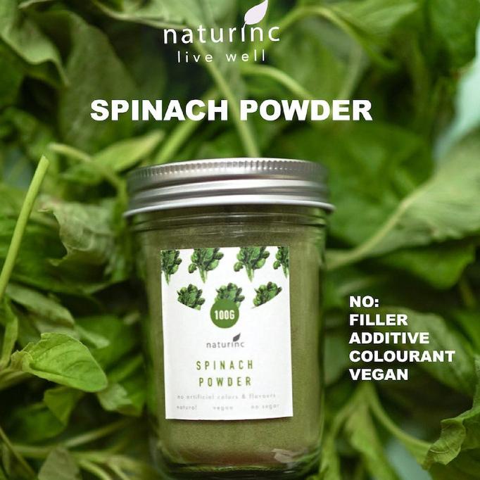 

Naturinc, Spinach Powder Bubuk Sayur Bayam Vegan Superfood Green Juice