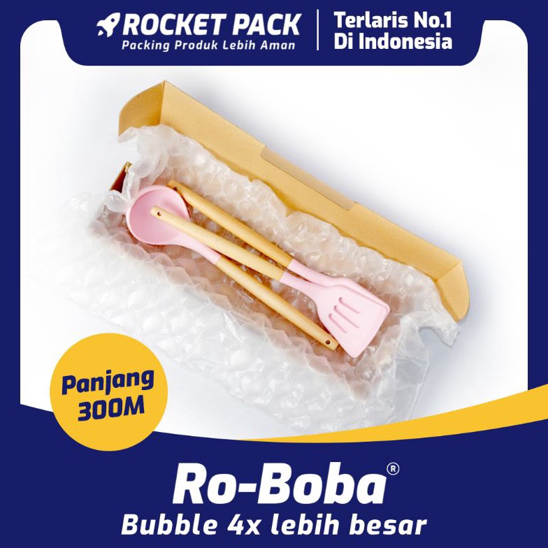

Best seller Inflatable Air Bubble Cushion Wrap Ro-Boba 300m 40x30cm Rocket Pack REGULER ITC