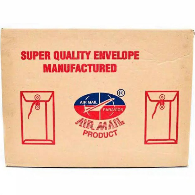

Terbaik.. Amplop Tali Coklat Air Mail Folio ( F4 ) 44