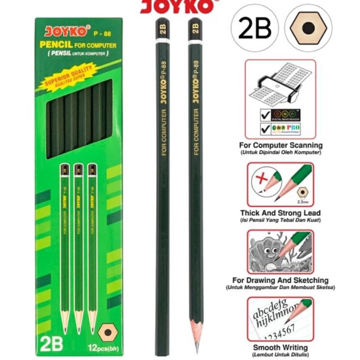 

Best Product➬ PENSIL 2B JOYKO P-88 12 Pcs K94