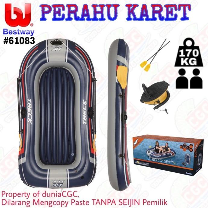 (terlaris) bestway 61083 hydro force raft treck x1 set perahu karet 2