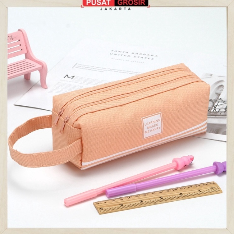 

Terkini¯S252 Kotak Pensil Dan Stationery Dual Zipper / Dompet Pensil 2 Pouch