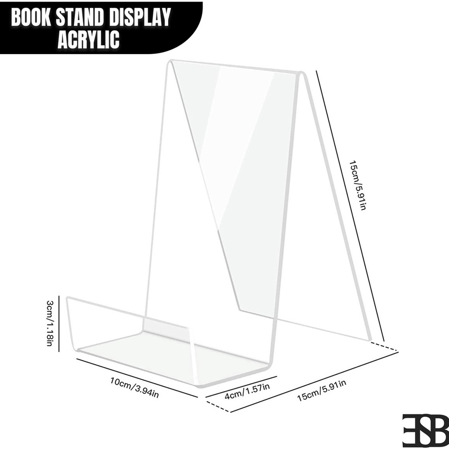 

➽Diskon Promo★➜ Acrylic Book Stand Display Multingfungsi / Akrilik Holder Handphone / Penyangga Buku P57 ➜