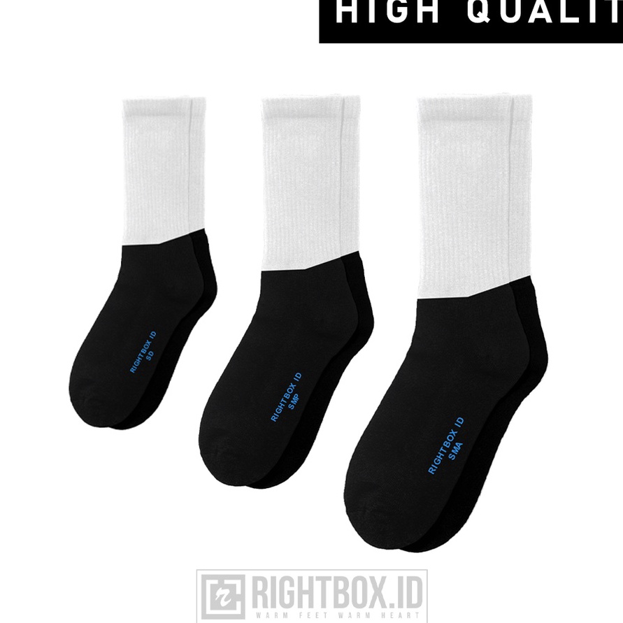 QKVN4712 Terbaru Rightbox, Kaos Kaki Sekolah Rightbox, Full RIB, SD SMP SMA