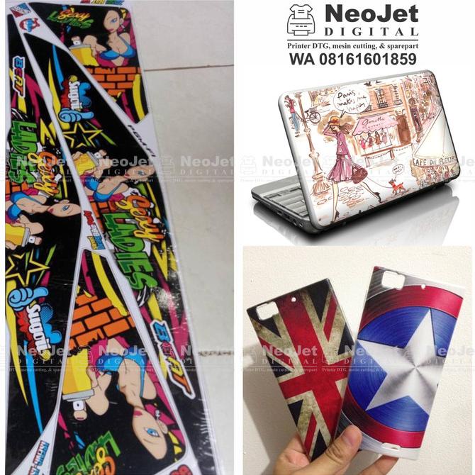 

Paket Sticker Stiker Vinyl Inkjet White Glossy + Laminasi Glossy A4