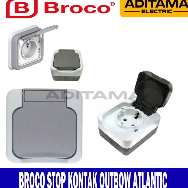 ➬ STOP KONTAK TUTUP WEATHERPROOF BROCO ATLANTIC/ BROCO STOP KONTAK ATLANTIC OUTBOW OUTDOOR ✭ ✣ -