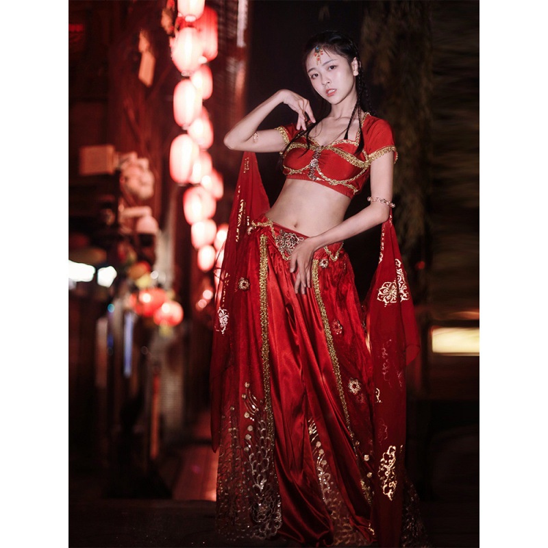 Belly Dance Costume Indian Dance Costume Female Desert Western Region Dance Costume Ancient Costume 