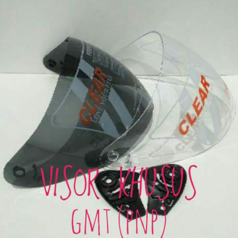 Fresh KACA VISOR KHUSUS HELM GMT CLEAR BENING DAN HITAM PNP Asli / ori(sinal)
