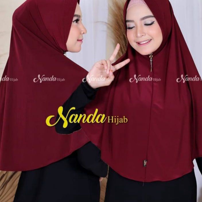 ✱Best Seller✱ Nanda Hijab Bergo instant Jersey Korea M
