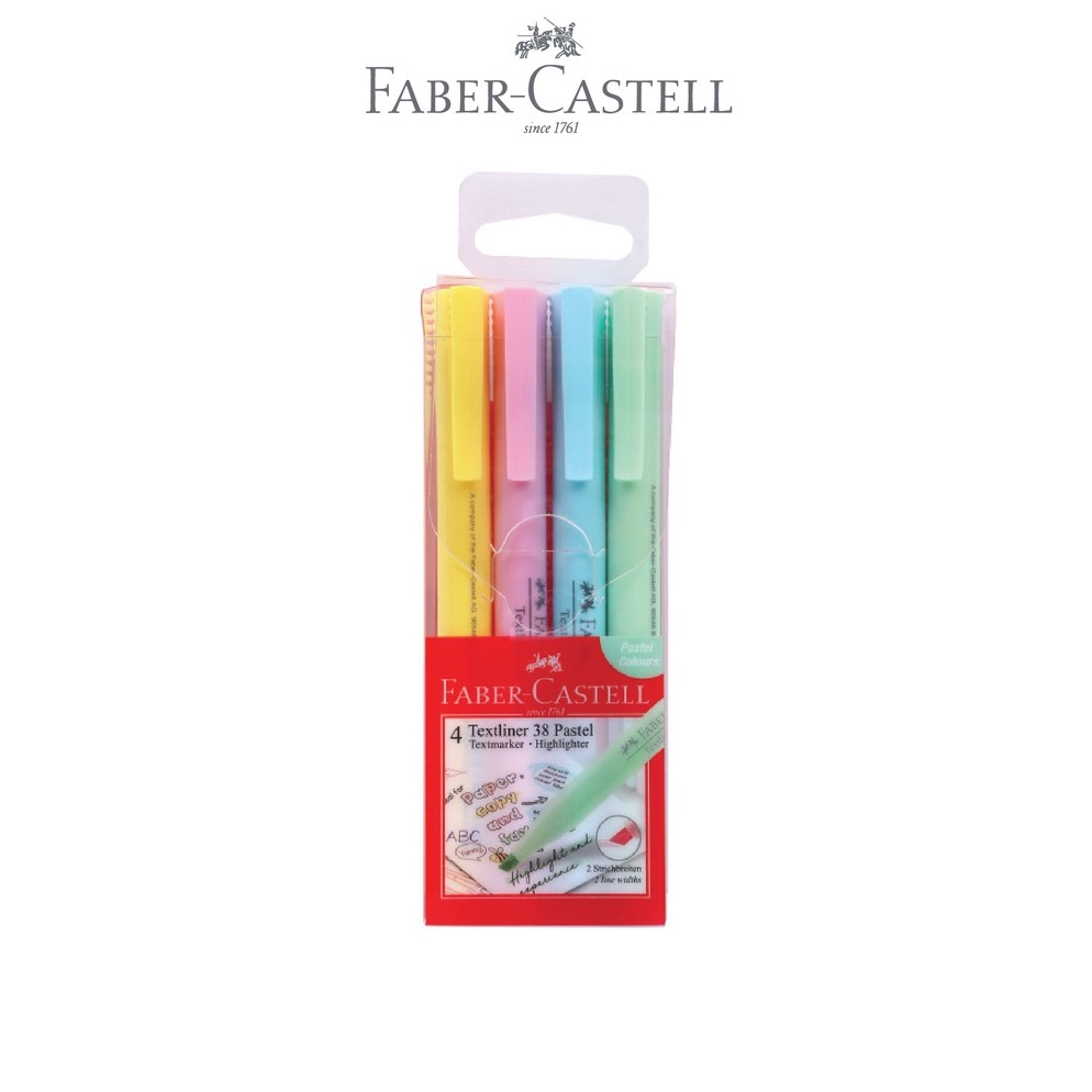 

Cuci_Gudang Faber-Castell Textliner 38 Pastel Set 4 For sale