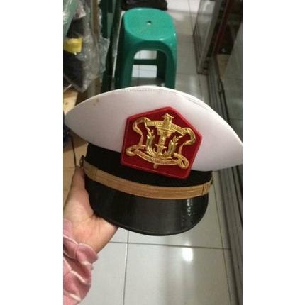 BAYAR DITEMPAT Topi Pet putih taruna || TOPI PET PDU TARUNA|| PDU TARUNA lariss