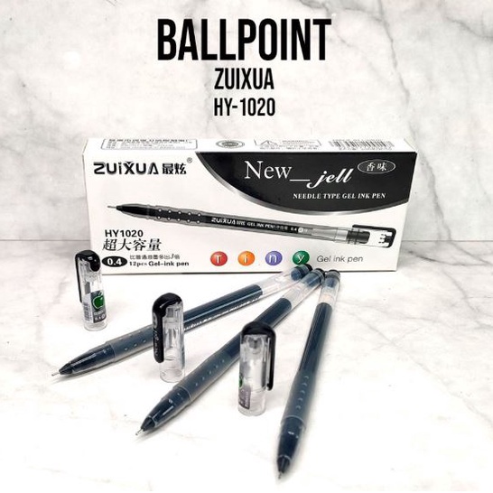 

Super Promo'(12pc) PULPEN GEL ZUIXUA / PEN GEL HITAM / BALLPOINT NEW JELL JARUM TIP 0.4mm