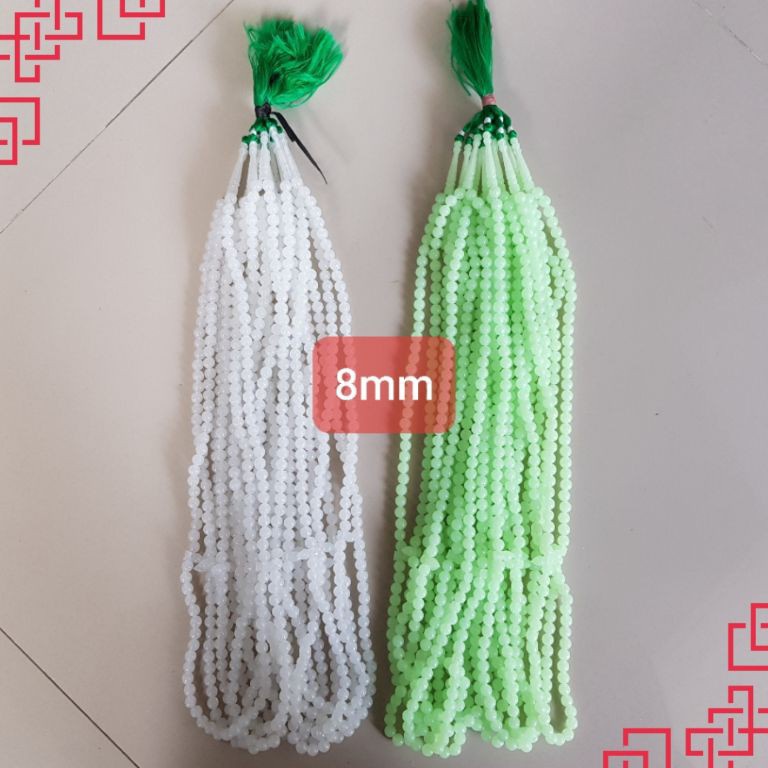 KWPM2744  Tasbih 99 SEDANG 8mm Terlihat Dalam Gelap Lusinan 12pcs Grosir