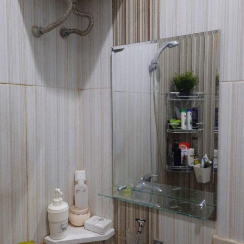 kaca cermin dinding/wastafel kotak, uk.50x70