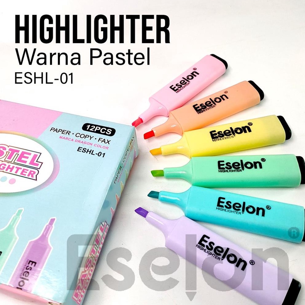 

Laris.. 12pcs Stabilo pastel / Highlighter / Stabilo Eselon ESHL-01 54