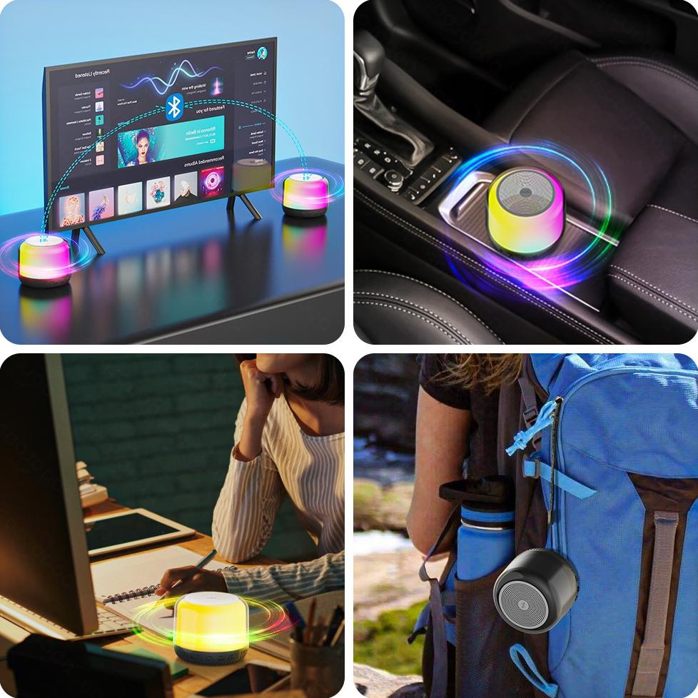 HARI INI GOOJODOQ SPEAKER BLUETOOTH PORTABLE SPEAKER STEREO MINI LED HIFI WIRELESS SPEAKER