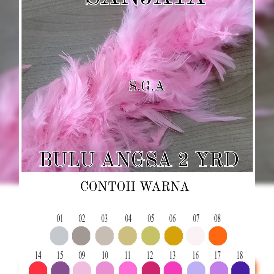 YDXF2645 Free Ongkir HIASAN BULU ANGSA / BULU ANGSA JAHIT / AKSESORIS BULU ANGSA WARNA WARNI / MISC 