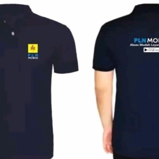 Kaos PLN mobil full bordir kaos polo PLN mobile - Putih, S