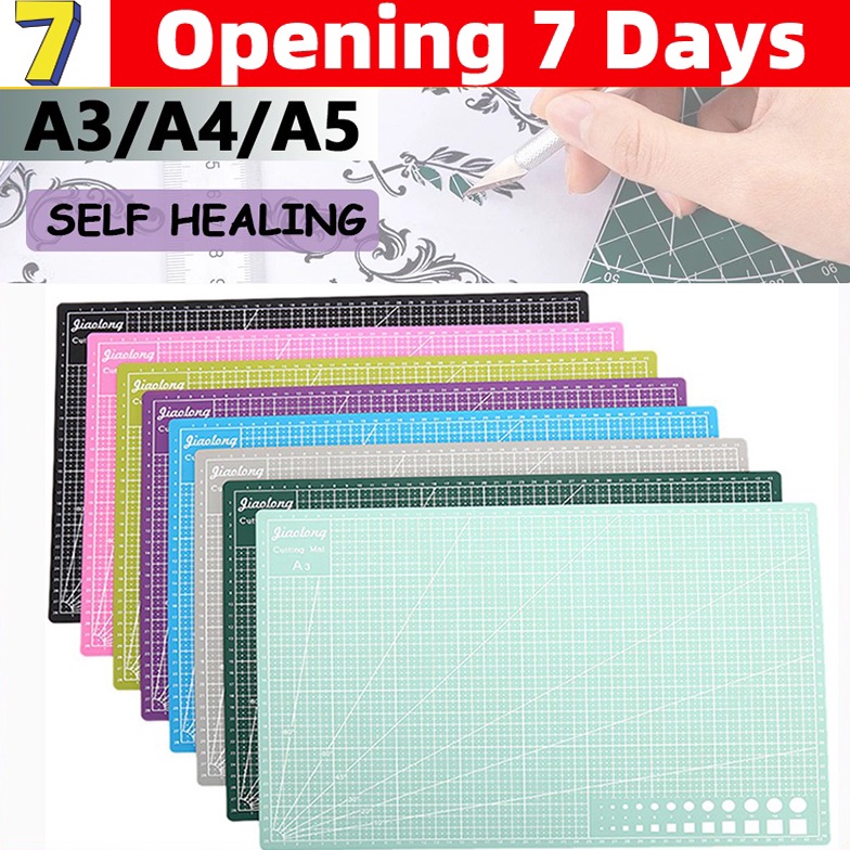 

[PRODUK EQ7VD99] A3/A4 PVC Cutting Mat Cutting Pad Board Double-sided DIY Tool Cutting Board-Papan Stok Banyak ̿¯