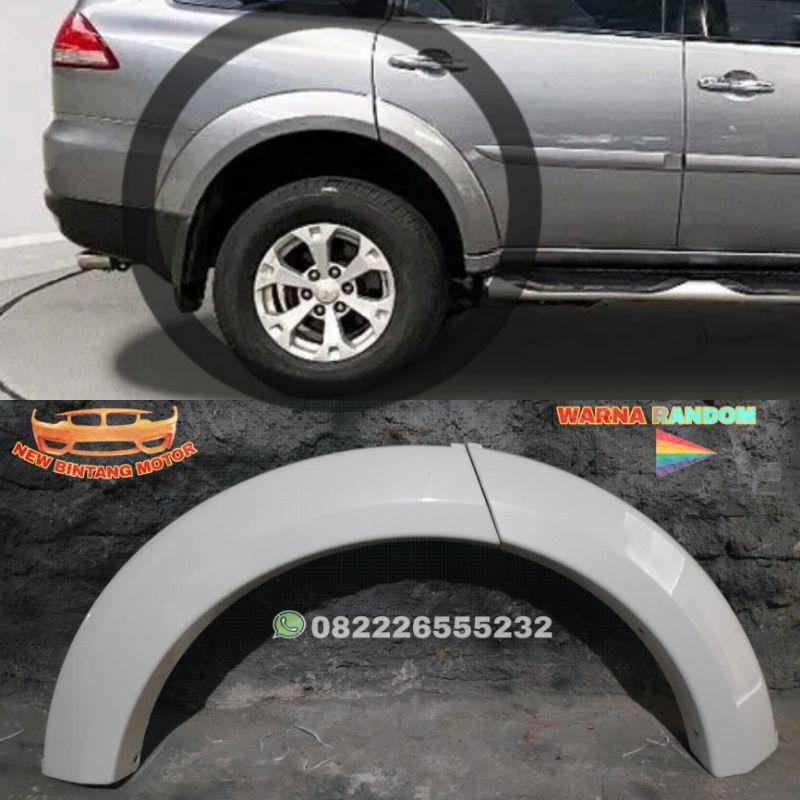 Over fender pajero sport belakang kanan 2010-2014 100% Ori