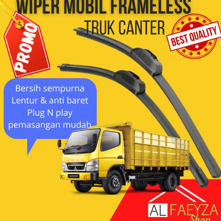 ➳ Wiper Kaca Mobil Frameless Truk Canter Ps110 Ps125 Ps136 Fuso ❁ ➳