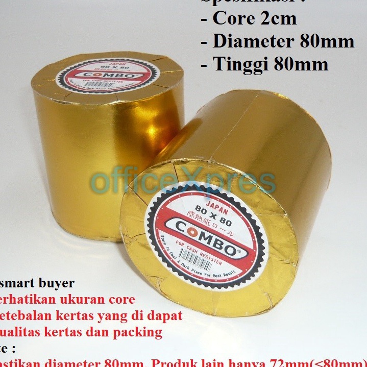 

DXYM0315 TEBUS MURAH Kertas Struk Kasir / Kertas Thermal 80 x 80 / Kertas Kasir Thermal Roll Combo