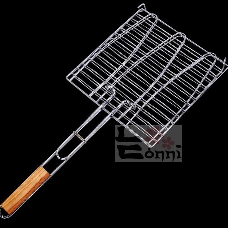 ✭Gvl Panggangan ikan stainless penjepit panggang daging bbq alat bakar ❊ ➷