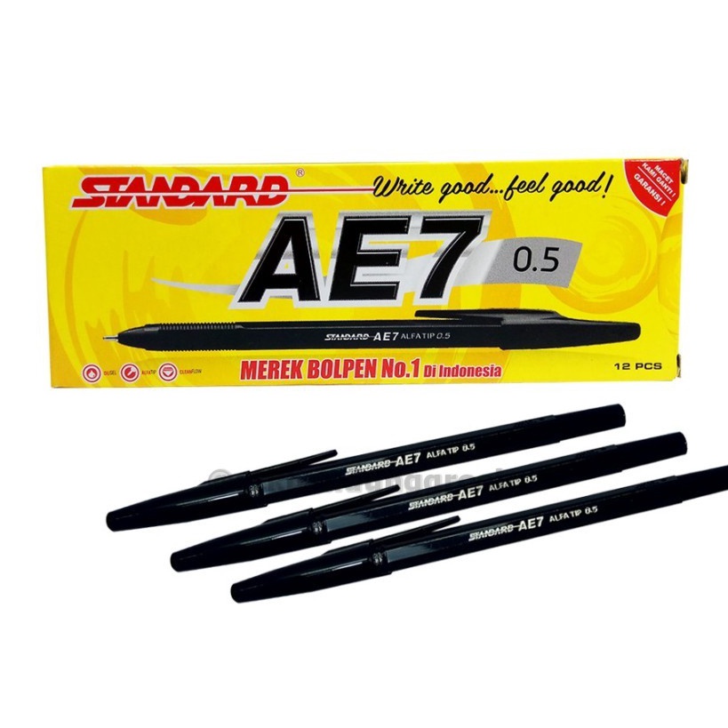 

Ready Pulpen Semi Gel Standard AE7 0.5 Warna Hitam - LUSINAN 081